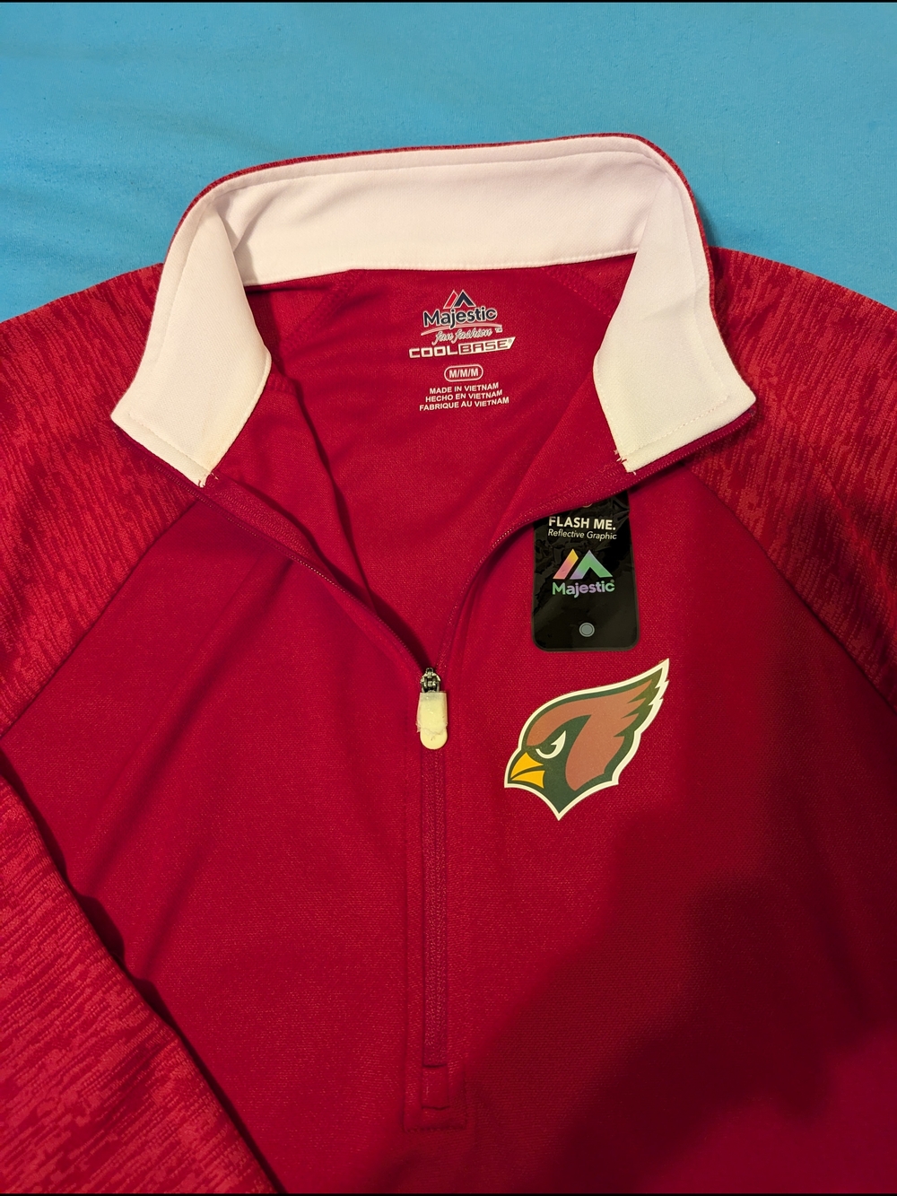 Majestic Arizona Cardinals Red Quarter-Zip Pullover